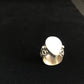 Navajo White Mabe Pearl Ring | Sterling Silver | Sz 7 | Authentic Native American Handmade | 01714