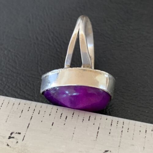 Native American Women's Navajo Purple Sugilite Ring | Sterling Silver | Sz 9 | 10863