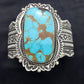 Navajo Men's Turquoise #8 Cuff Bracelet | Sterling Silver | Authentic Native American Handmade | 13646