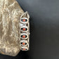 Navajo Red Coral Shadowbox Cuff Bracelet | Sterling Silver | Authentic Native American Handmade | 14591