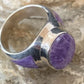 Navajo Purple Charoite Inlay Ring | Sterling Silver | Sz 8.5 | Authentic Native American Handmade | 1452