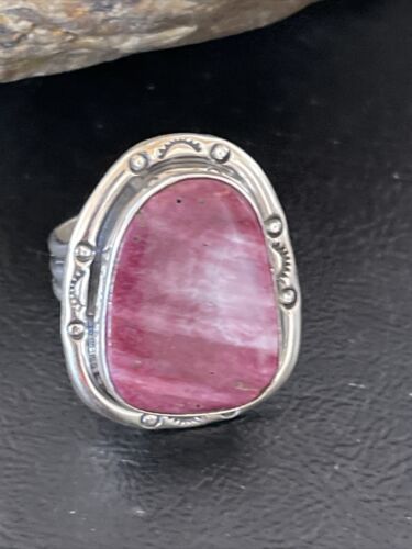 Navajo Turquoise Purple Spiny Oyster Ring | Sterling Silver | Sz 9 | Authentic Native American Handmade | 10296