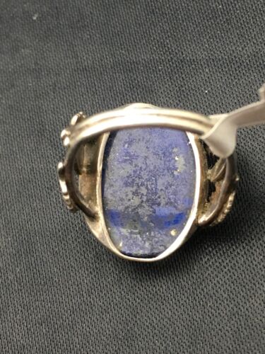 Navajo Blue Lapis Feather Ring | Sterling Silver | Sz 5 | Authentic Native American Handmade | 4168