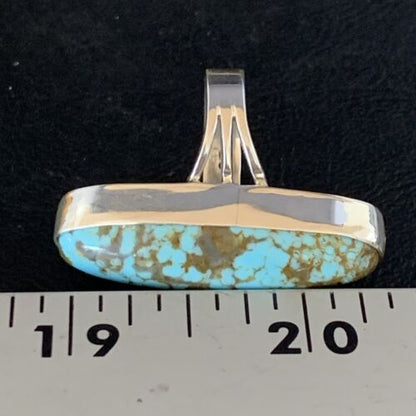 Native American Blue #8 Turquoise Navajo Ring | Sterling Silver | Sz 5.5 | 14016