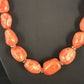 Navajo Apple Coral Sponge Bead Necklace | Sterling Silver | Authentic Native American Handmade | 22" | 8526