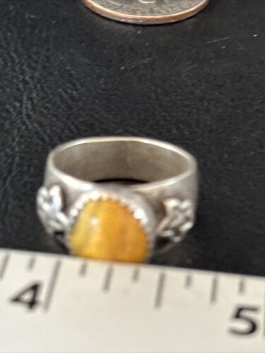 Southwestern Navajo Yellow Bumble Bee Jasper Ring | Sterling Silver | Sz 7 | 14266