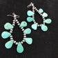 Blue Turquoise Teardrop Earrings | Navajo Sterling Silver | Authentic Native American Handmade