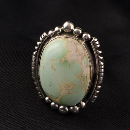 Southwestern XL Blue Royston Turquoise Ring | Sterling Silver | Sz 8.75 | 10198
