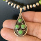 Navajo Green Gaspeite Turquoise Pendant | Authentic Native American Sterling Silver | Multi-Stone | 12265