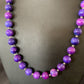 Navajo Pearls Purple Sugilite Bead Necklace | Sterling Silver | Authentic Native American Handmade | 20" | 11805