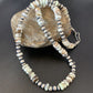 Men's Navajo Pearl Necklace with Wild Horse Turquoise Pendant | Sterling Silver | Single Strand | 10474