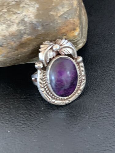 Native American Navajo Sterling Silver Purple Sugilite Ring | Sz 10 | 10444