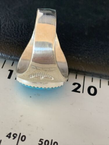 Navajo Blue Kingman Turquoise Ring | Sterling Silver | Sz 11 | Authentic Native American Handmade | 14144