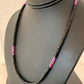 Native American Sugilite Heishi Onyx Necklace for Men | Sterling Silver | 19" | 8822