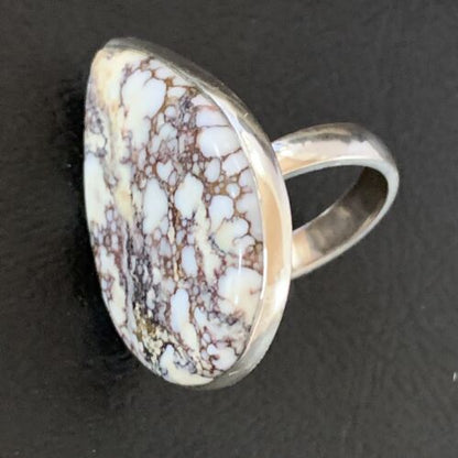 Navajo Wild Horse Turquoise Ring | Sterling Silver | Sz 7 | Authentic Native American Handmade | 10502