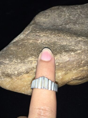 Native American Navajo Folded Sterling Silver Ring | Sz 7.5 | 10920