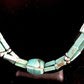 Navajo Blue Turquoise Sterling Silver Necklace | Inlay Pendant 24" | Native American Southwestern | 3360