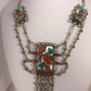 Zuni Turquoise Coral Necklace | Collectible Sterling Silver Pendant | Native American Handmade | 315