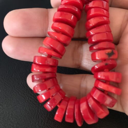 Women's Navajo | Bamboo Coral Strand Necklace | Sterling Silver | 18" | Authentic Native American Handmade | 13519