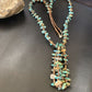 Santo Domingo | Shell Turquoise Bead Pendant Necklace | 26" | Authentic Native American Handmade | 12530