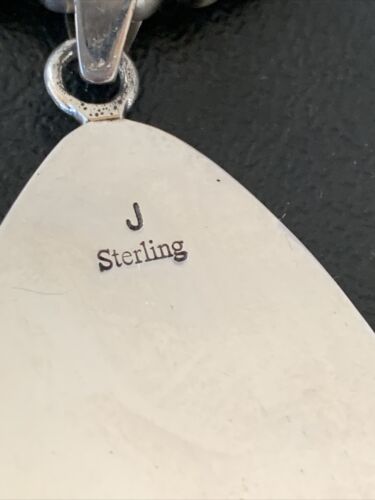 Native American Women's Navajo Blue Faux Opal Pendant | Sterling Silver | 2.30" | 01896