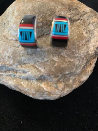 Navajo Sterling Necklace | Spiny Turquoise Multi-Stone Earrings Set | Handmade Jewelry 1028