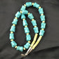 Navajo Blue Turquoise Spiny Oyster Necklace | Sterling Silver | 19" | Authentic Native American Handmade | 10121