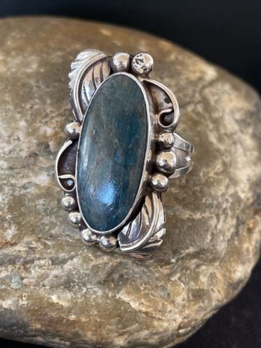 Navajo Blue Lapis Ring | Sterling Silver | Sz 9 | Authentic Native American Handmade | 1207