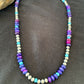 Navajo | Purple Sugilite | and Turquoise Bead Necklace | Sterling Silver | 20" | 1370