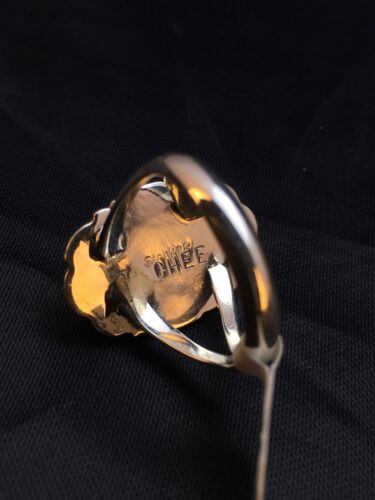 Native American Pink Opal Inlay Ring | Navajo Sterling Silver | Sz 7.75 | 2521 - Masha USA