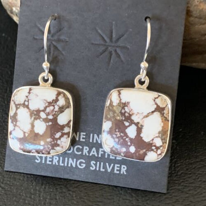 Southwestern Women's Navajo Wild Horse Earrings | Sterling Silver | Authentic Native American Handmade | 12783