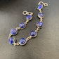 Minimalist Navajo Blue Lapis Lazuli Link Bracelet | Sterling Silver | 7.5" | 12655