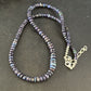 Native American Blue Opal Necklace | Sterling Silver | Navajo Handmade | 18" | 14534
