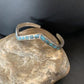 Navajo Old Pawn Blue Turquoise Chip Inlay Bracelet | Sterling Silver | Authentic Native American Handmade | 1168