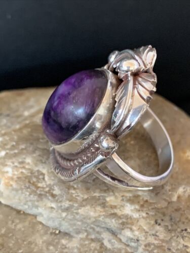 Native American Navajo Sterling Silver Purple Sugilite Ring | Sz 10 | 10444