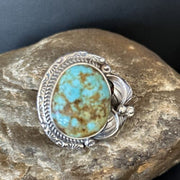 Navajo Blue Turquoise #8 Rings | Sterling Silver | Sz 10 | Authentic Native American Handmade | 14290