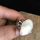 Navajo Women's White Mother of Pearl Ring | Sterling Silver | Sz 8 | Authentic Native American Handmade | 1718