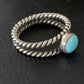 Navajo Blue Turquoise Ring | Sterling Silver | Sz 7 | Authentic Native American Handmade | 10768