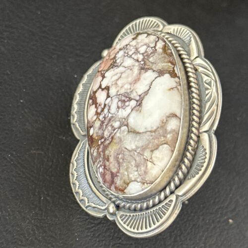 Adjustable Wild Horse Turquoise Ring | Sz 8 | Sterling Silver | Authentic Native American Handmade | 14318