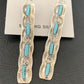 Navajo Turquoise Dangle Earrings | Sterling Silver | 2" Long | Authentic Native American Handmade | 12122