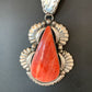 Navajo Spiny Oyster Pendant Necklace | Sterling Silver Pearls | Authentic Native American Handmade | 4628
