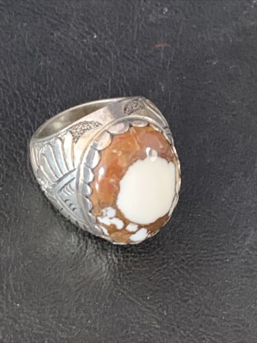 Southwestern Men's XL Ring | Wild Horse Turquoise | Sterling Silver | Sz 8.5 | 13775 - Masha USA