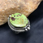 Navajo Green Gaspeite Ring | Sterling Silver | Sz 8.25 | Authentic Native American Handmade | 2593