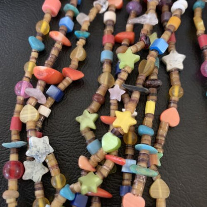 Southwestern Santo Domingo Red Coral Blue Turquoise Necklace | 28" | Authentic Native American Handmade | 12455