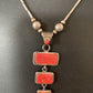 Native American Old Pawn Apple Coral Necklace | Sterling Silver | 19" | 2187