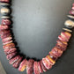 Purple Spiny Oyster Pendant with Sterling Silver Navajo Pearls Necklace | Graduated | Authentic Native American | 17" | 13812