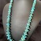 Navajo Pearl Graduated Sterling Silver Necklace with Natural Blue Turquoise | Authentic Native American | 22" | 10460