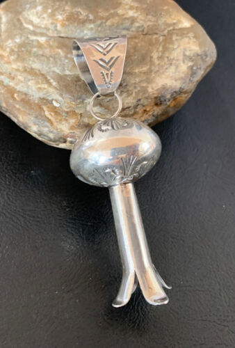 Navajo Naja Pendant | Sterling Silver | Native American Handmade | 3.25" | 13290 - Masha USA