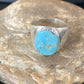 Navajo Blue Kingman Turquoise Ring | Sterling Silver | Sz 11 | Authentic Native American Handmade | 14142