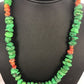 Spiny Green Magnesite Navajo Sterling Silver Necklace | 20" | Southwestern Handmade | 8069